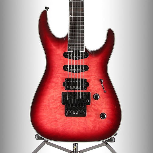 Jackson Pro Plus Series Soloist SLA3Q, Ebony Fingerboard, Fuschia Burst (D8) (00823)
