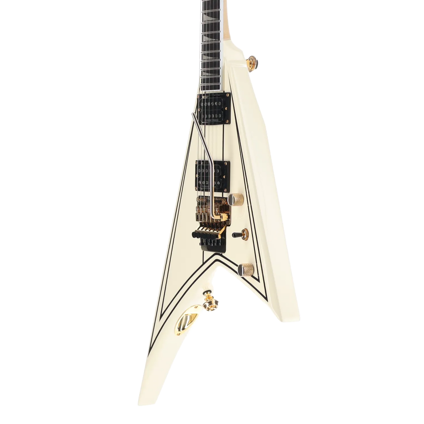Jackson Pro Series Rhoads RR3, Ebony Fingerboard, Ivory with Black Pinstripes (SR) (01185)