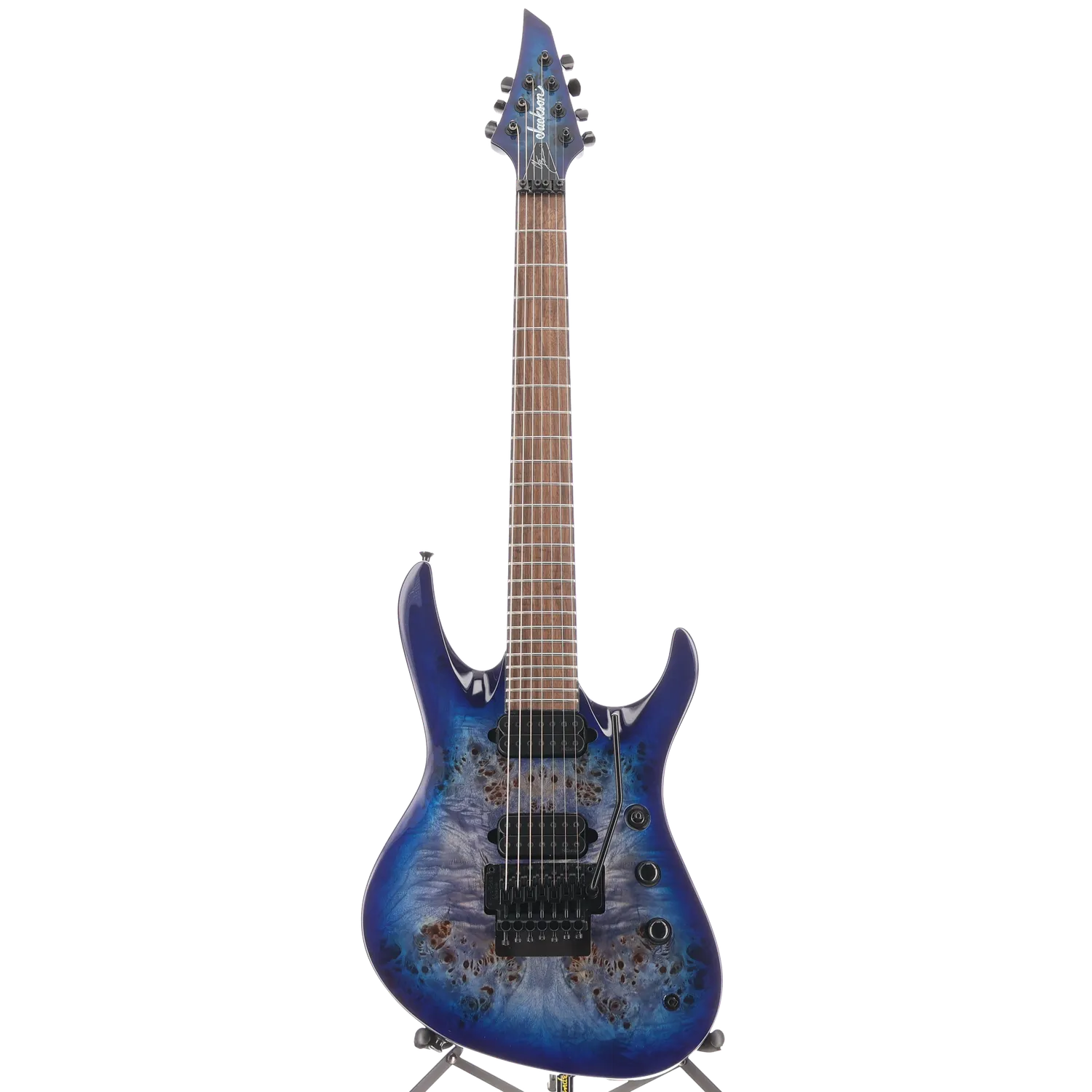 Jackson Pro Series Signature Chris Broderick Soloist 7P, Laurel Fingerboard, Transparent Blue (SR) (47169)