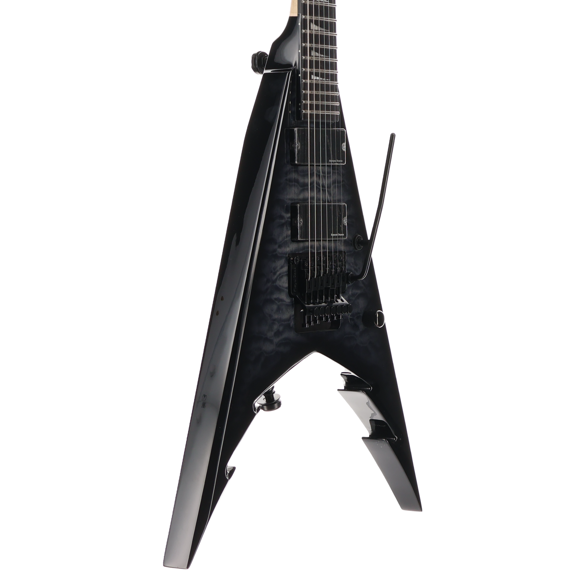 Jackson Pro Series Signature Corey Beaulieu King V KV7Q, Ebony Fingerboard, Transparent Black (I3) (02097)