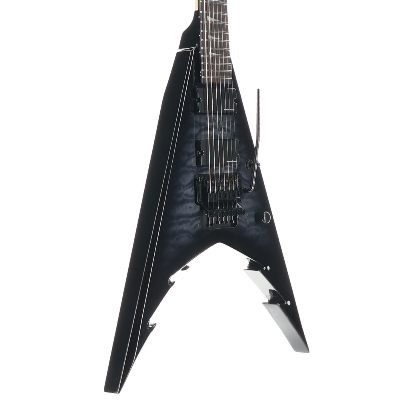 Jackson Pro Series Signature Corey Beaulieu King V KV7Q, Transparent Black, Plays Great (C9) (01779)
