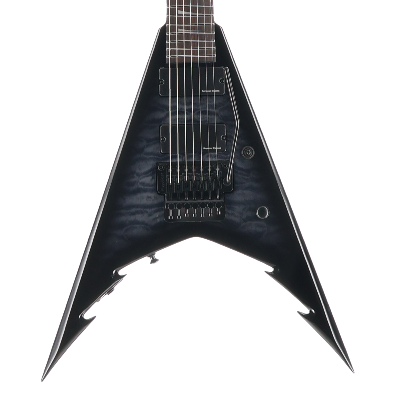 Jackson Pro Series Signature Corey Beaulieu King V KV7Q, Transparent Black, Plays Great (C9) (01779)