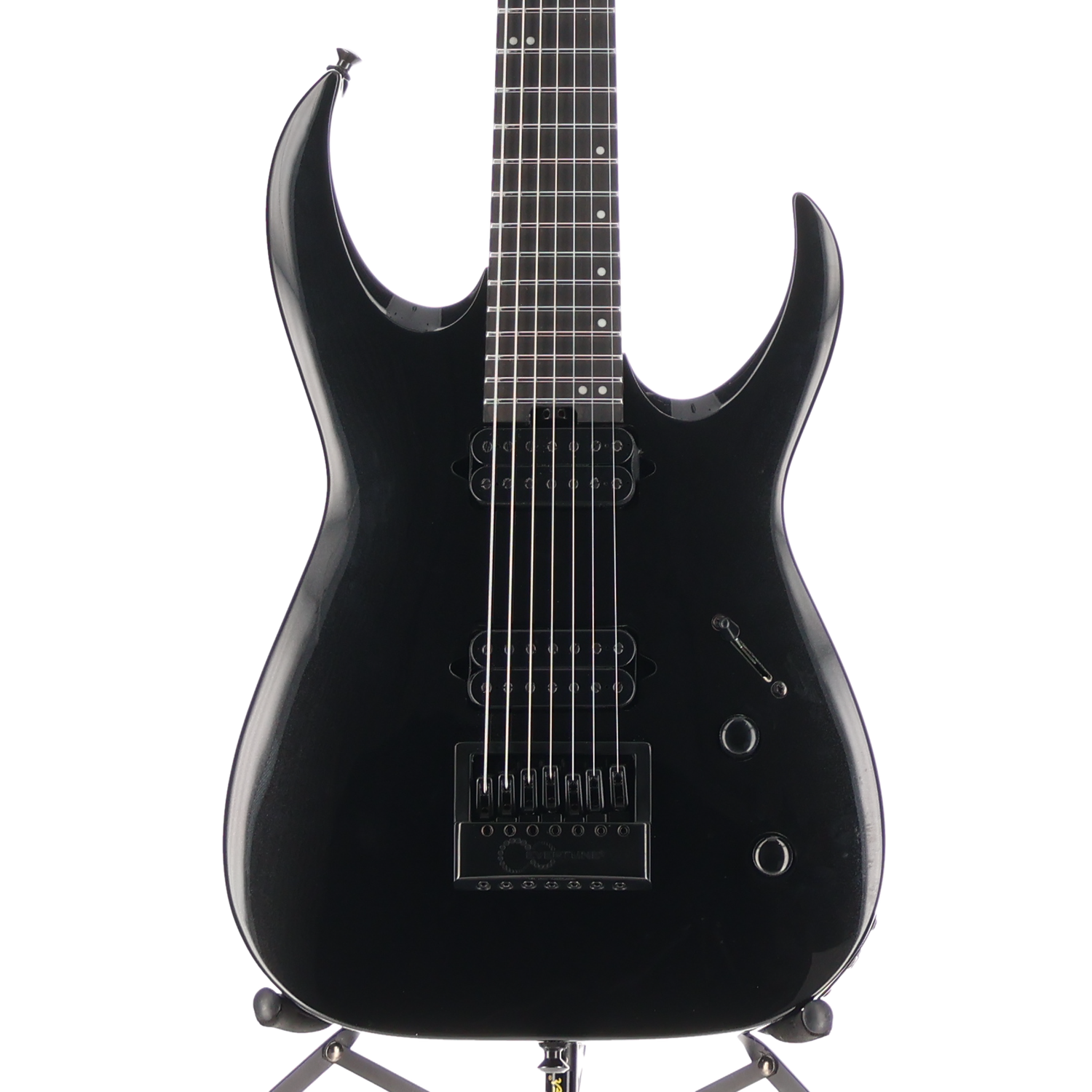 Jackson Pro Series Signature Misha Mansoor Juggernaut ET7, Metallic Black, Plays Great (SR) (11893)