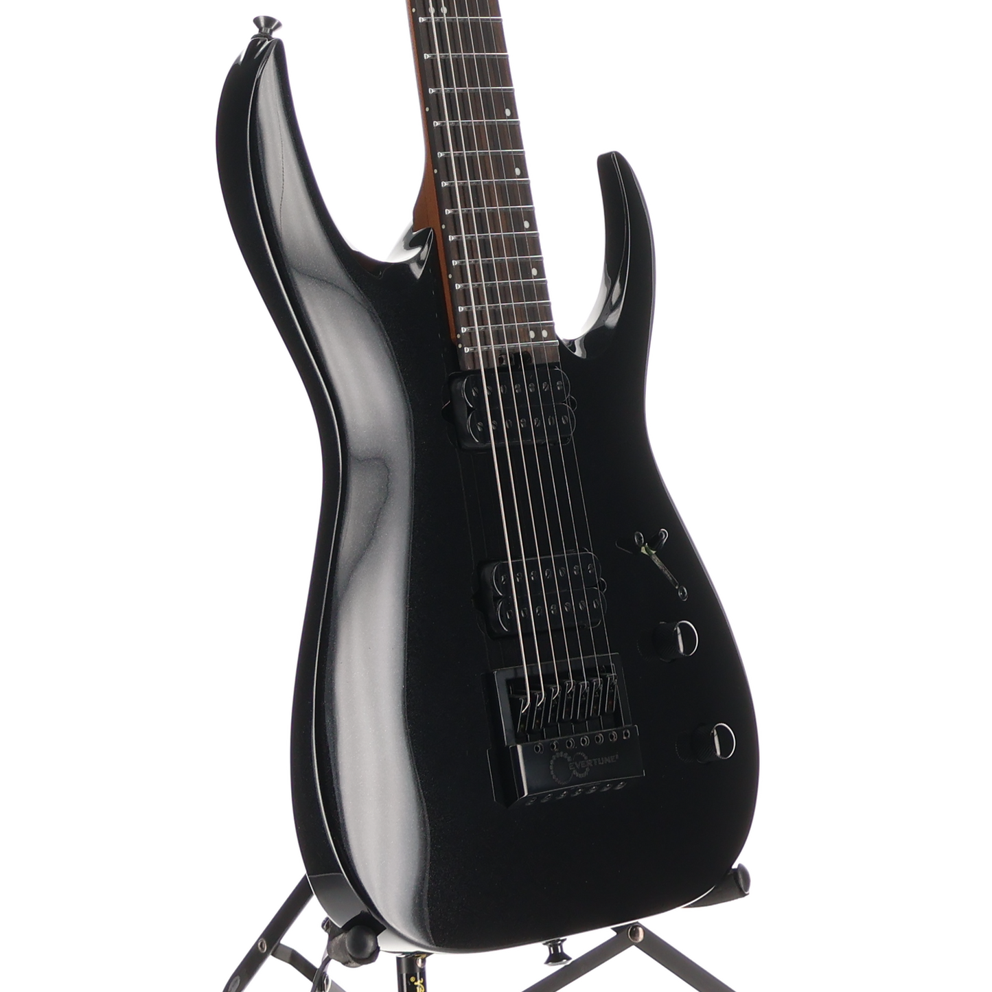 Jackson Pro Series Signature Misha Mansoor Juggernaut ET7, Metallic Black, Plays Great (U12) (07722)