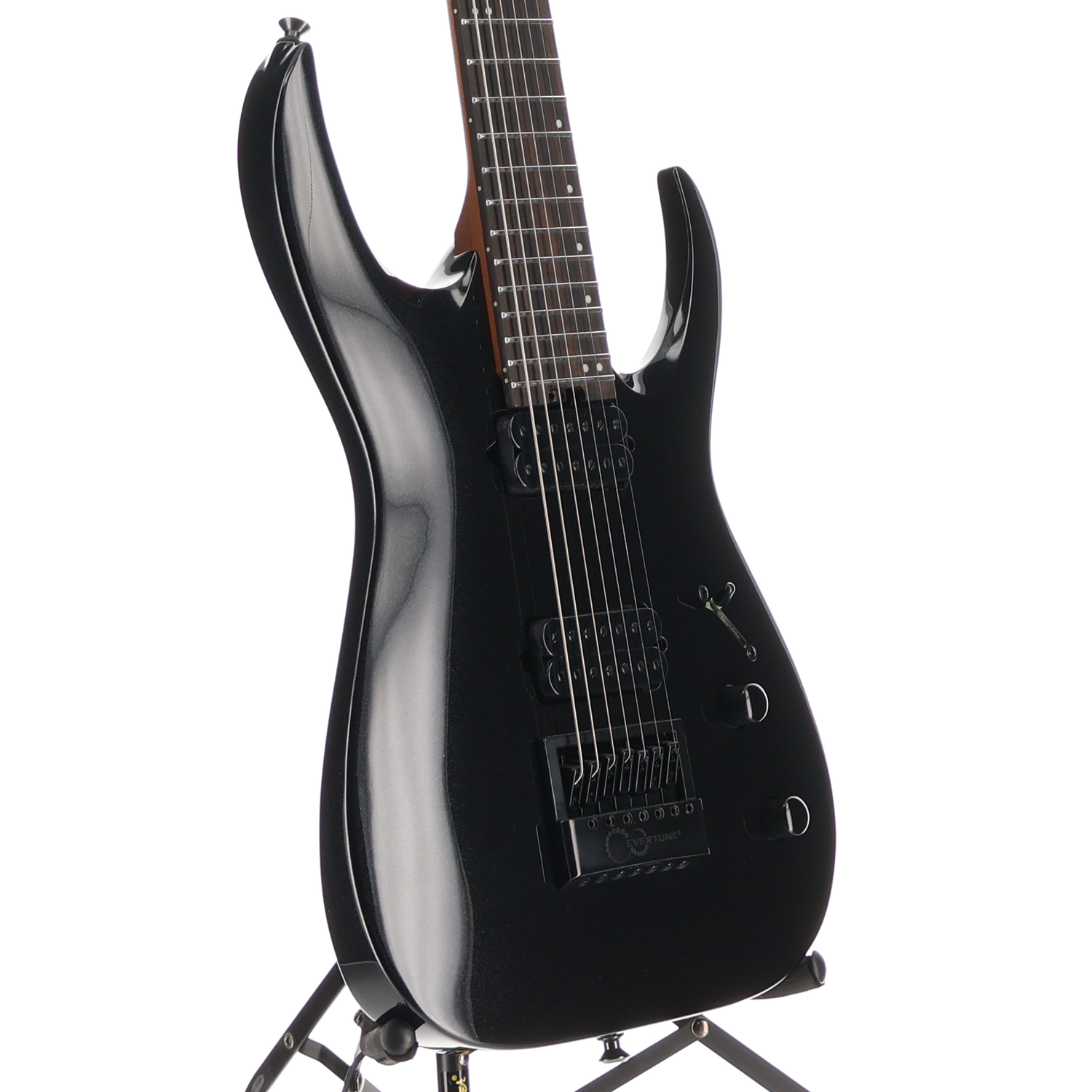 Jackson Pro Series Signature Misha Mansoor Juggernaut ET7, Metallic Black, Plays Great (U12) (07722)