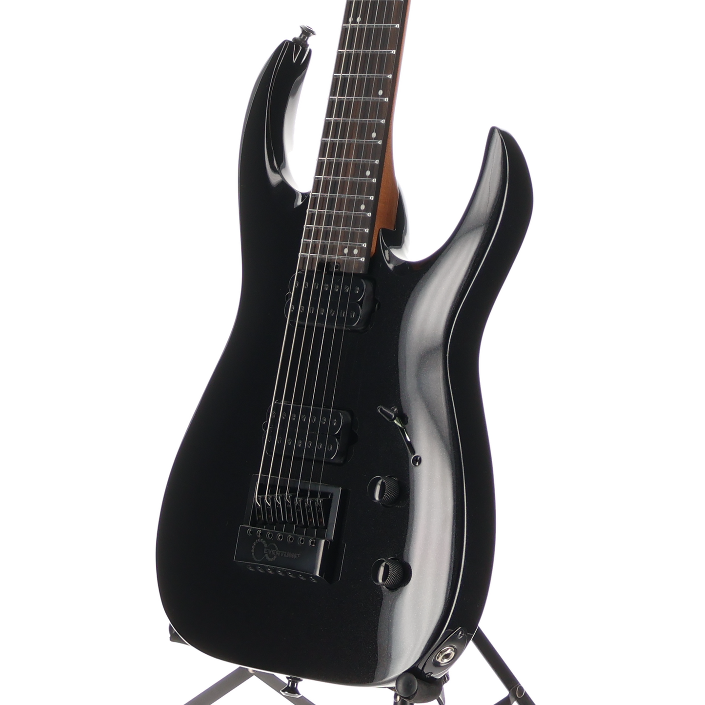 Jackson Pro Series Signature Misha Mansoor Juggernaut ET7, Metallic Black, Plays Great (U12) (07722)