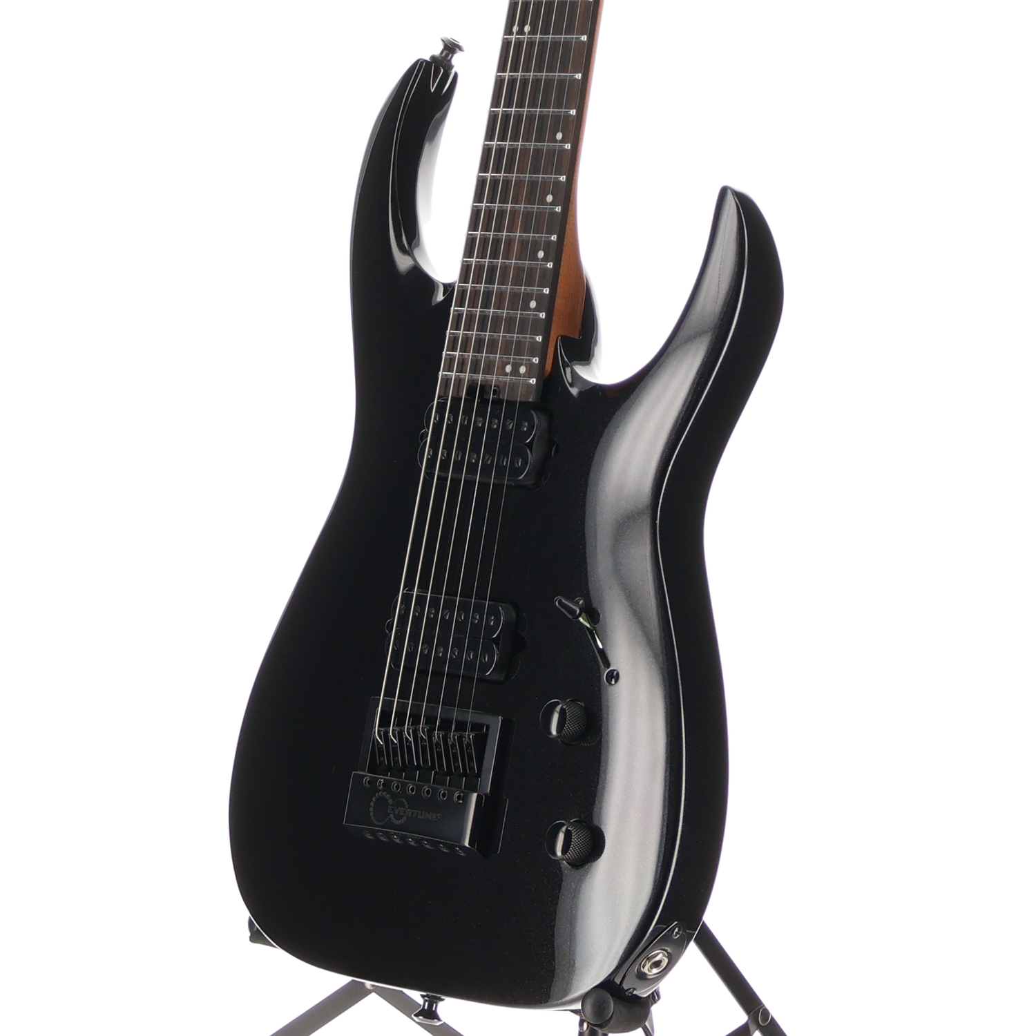 Jackson Pro Series Signature Misha Mansoor Juggernaut ET7, Metallic Black, Plays Great (U12) (07722)