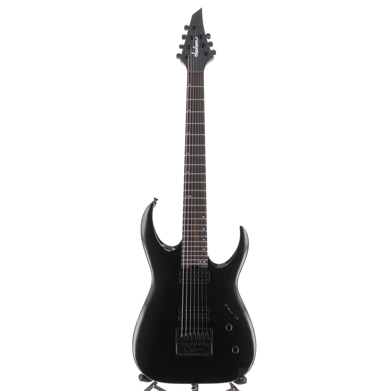 Jackson Pro Series Signature Misha Mansoor Juggernaut ET7, Metallic Black, Plays Great (U12) (07722)