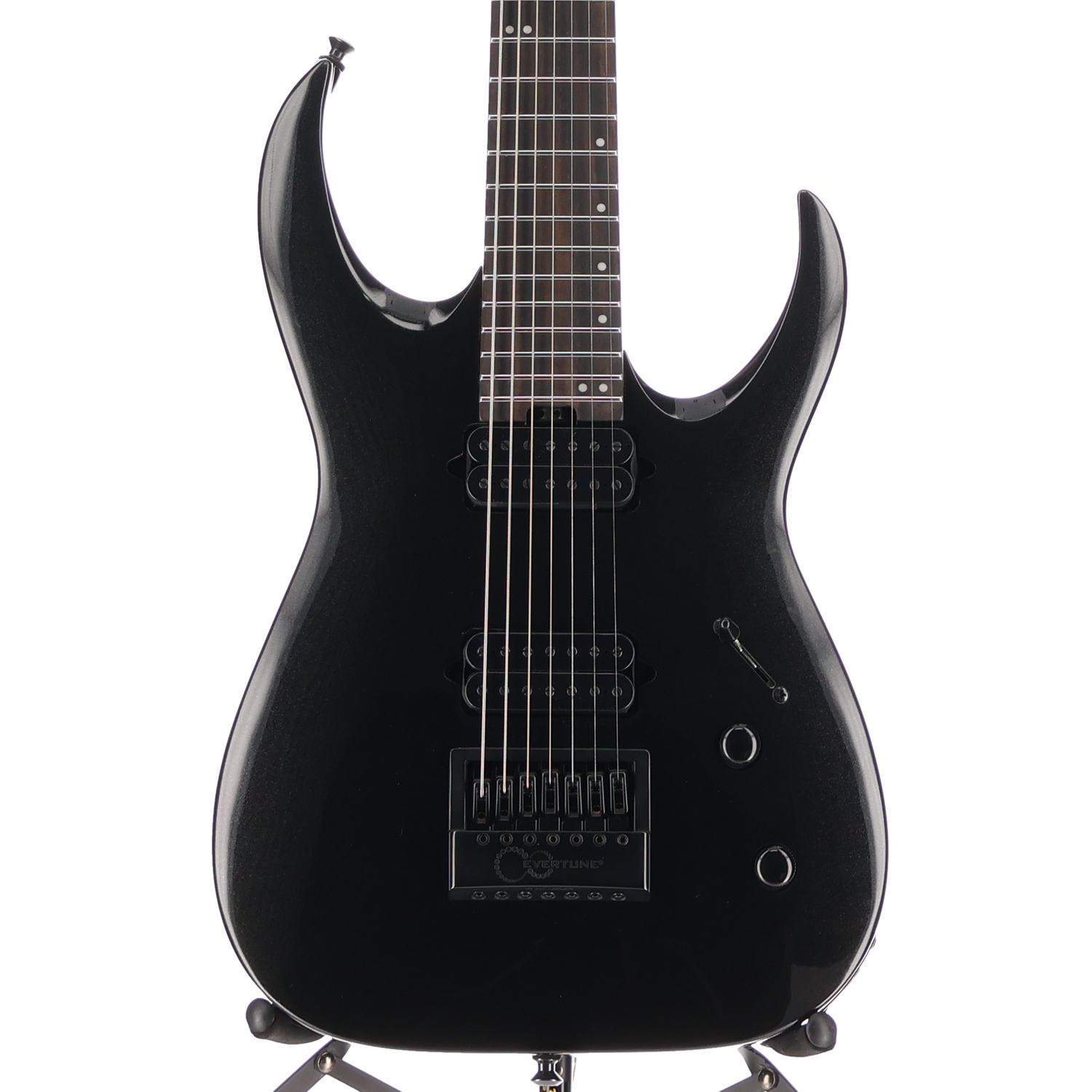 Jackson Pro Series Signature Misha Mansoor Juggernaut ET7, Metallic Black, Plays Great (U12) (07722)
