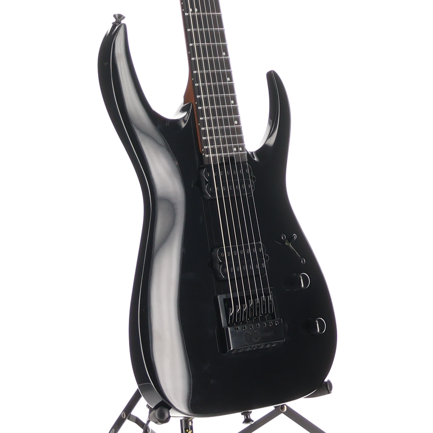 Jackson Pro Series Signature Misha Mansoor Juggernaut ET7, Metallic Black, Professional Setup (O13) (10472)