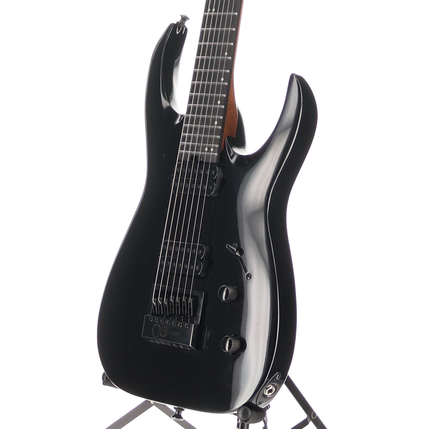 Jackson Pro Series Signature Misha Mansoor Juggernaut ET7, Metallic Black, Professional Setup (O13) (10472)