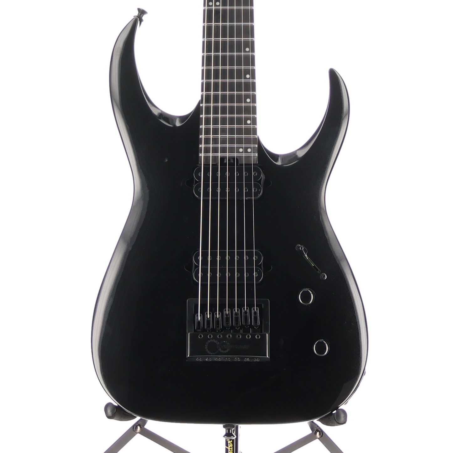 Jackson Pro Series Signature Misha Mansoor Juggernaut ET7, Metallic Black, Professional Setup (O13) (10472)