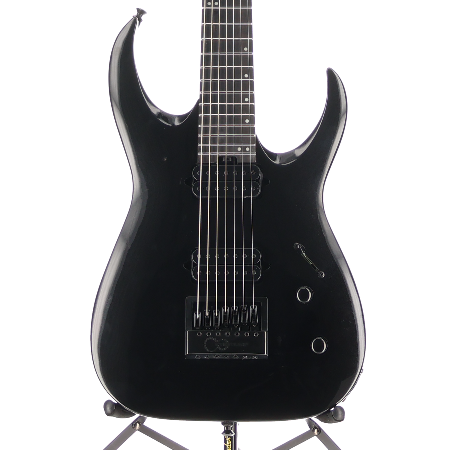 Jackson Pro Series Signature Misha Mansoor Juggernaut ET7, Metallic Black, Professional Setup (O13) (10472)