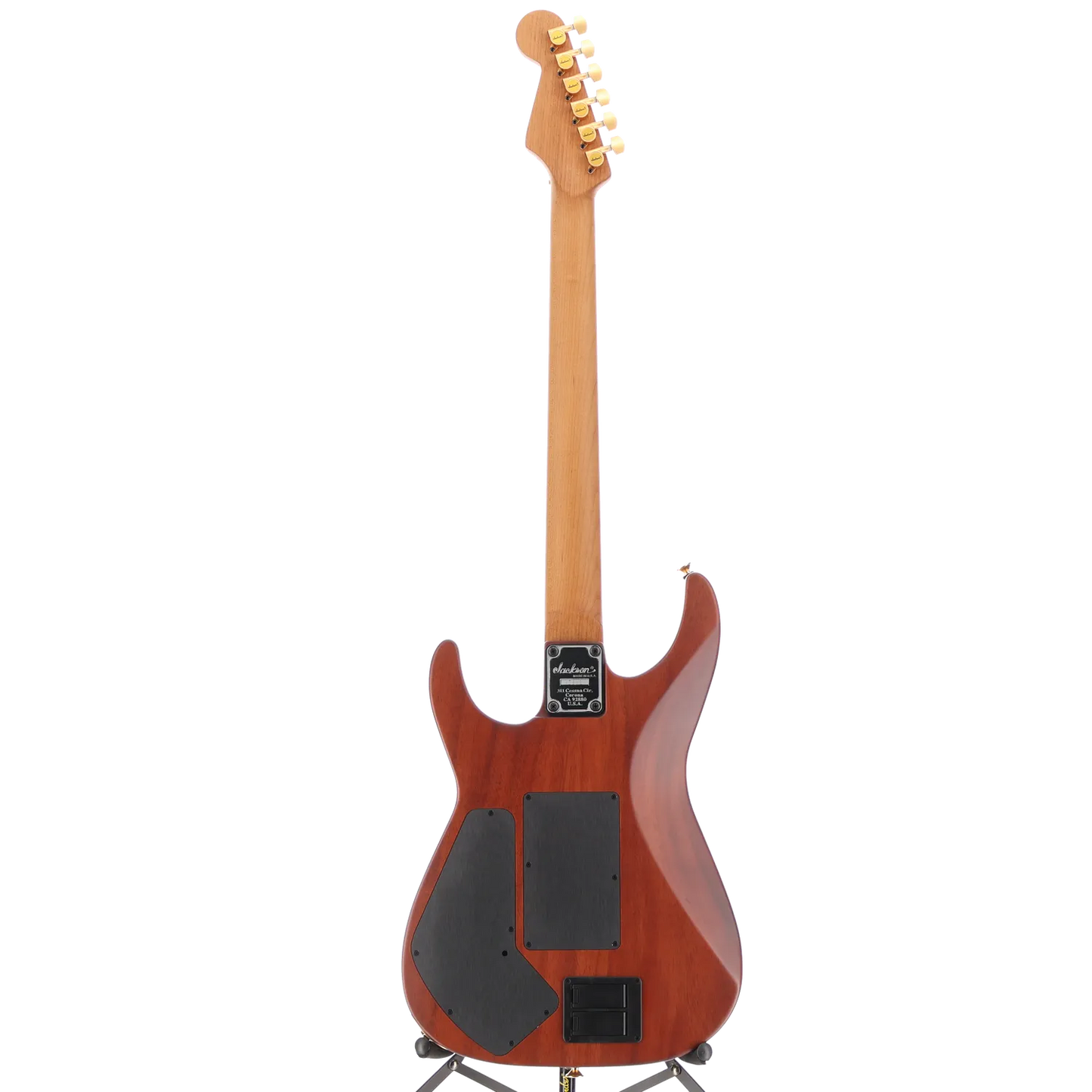 Jackson USA Signature Phil Collen PC1 Satin Stain, Caramelized Flame Maple Fingerboard, Satin Transparent Black (RC3) (17629)