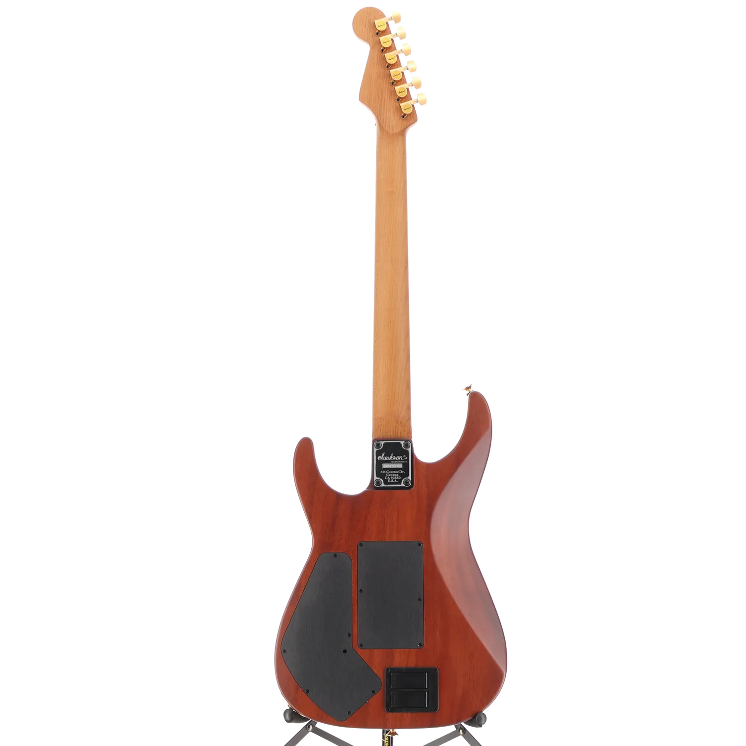 Jackson USA Signature Phil Collen PC1 Satin Stain, Caramelized Flame Maple Fingerboard, Satin Transparent Black (RC3) (17629)