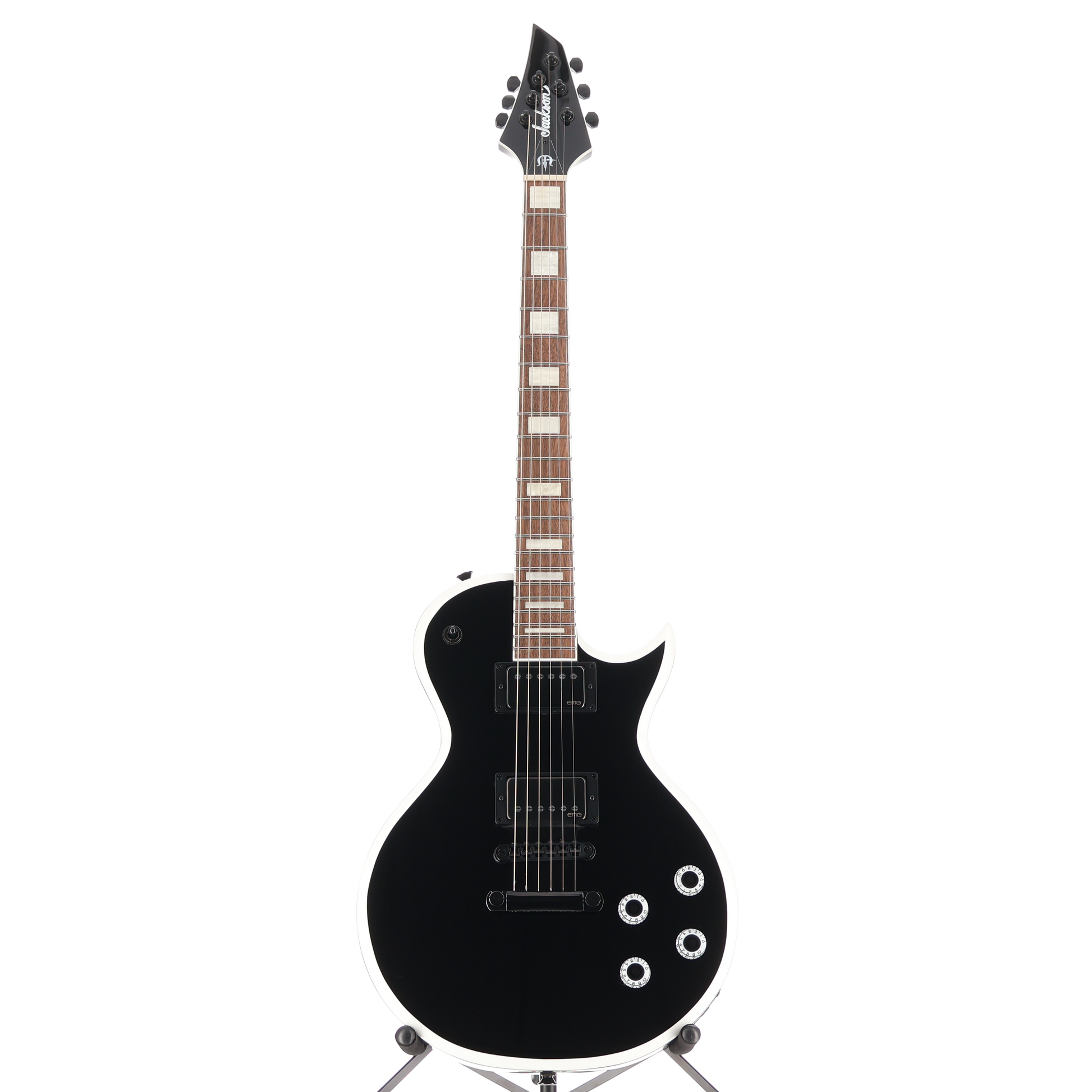 Jackson X Series Signature Marty Friedman MF-1, Gloss Black with White Bevels, Pro Setup (B8) (24524) (14924)