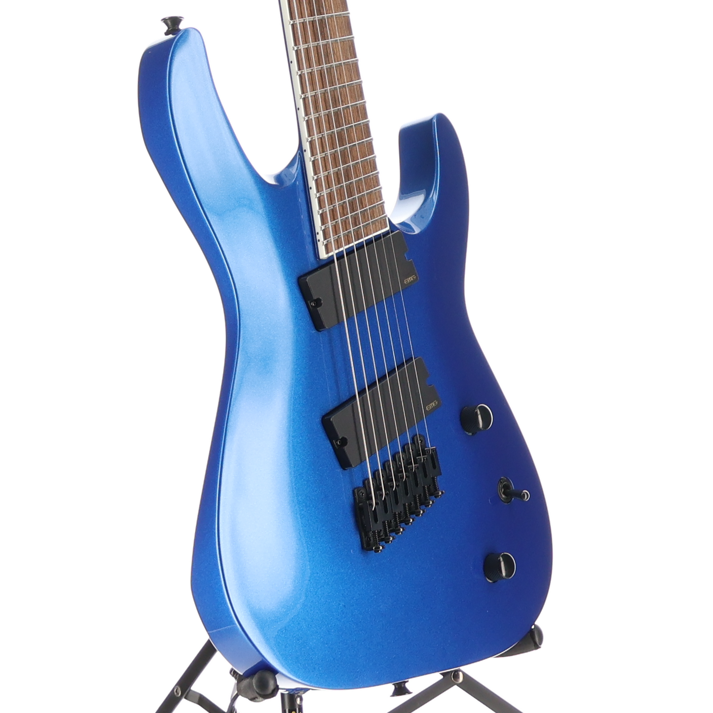 Jackson X Series Soloist Arch Top SLAT7 MS, Laurel Fingerboard, Metallic Blue, Pro Setup (A12) (43171)
