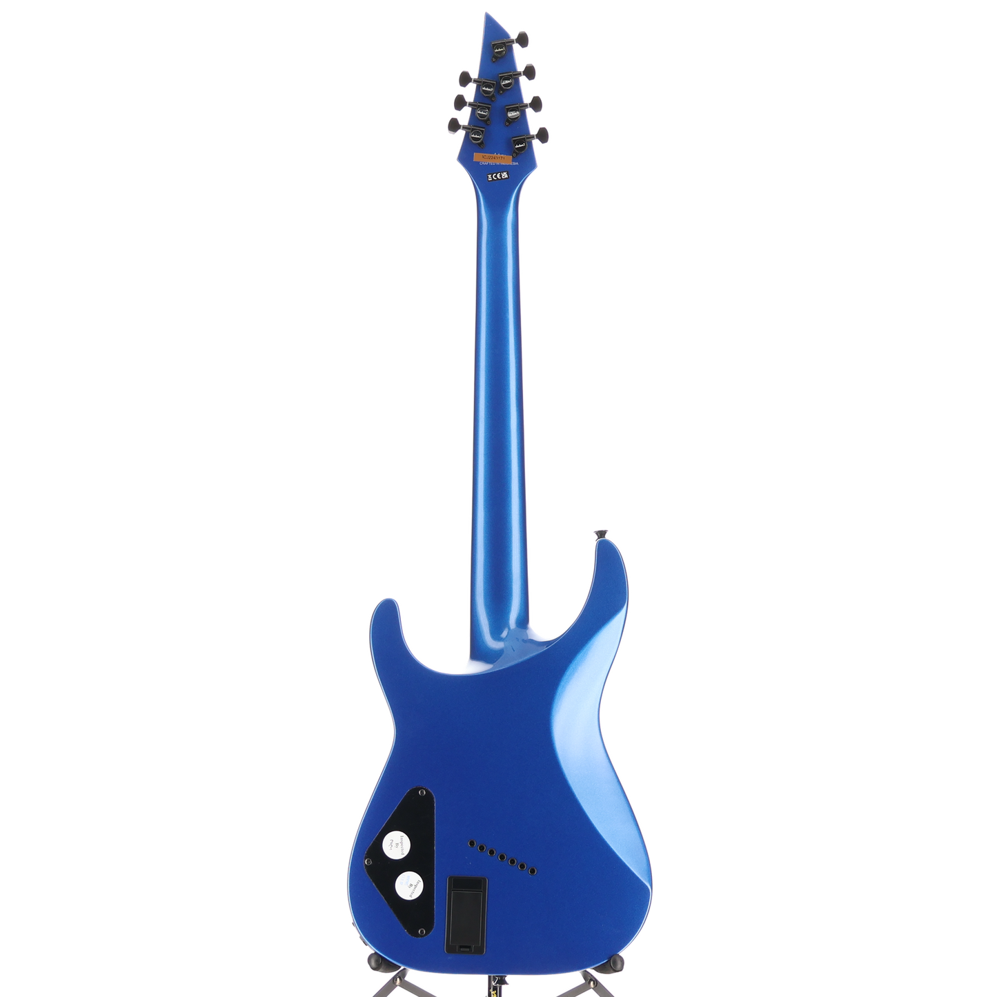Jackson X Series Soloist Arch Top SLAT7 MS, Laurel Fingerboard, Metallic Blue, Pro Setup (A12) (43171)