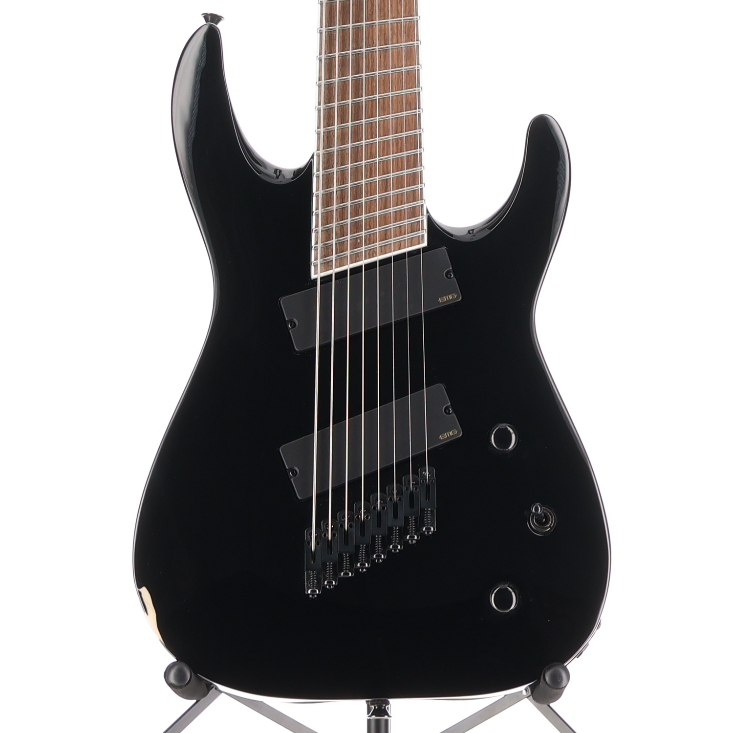 Jackson X Series Soloist Arch Top SLAT8 MS, Laurel Fingerboard, Multi-Scale, Gloss Black (K1) (12485)