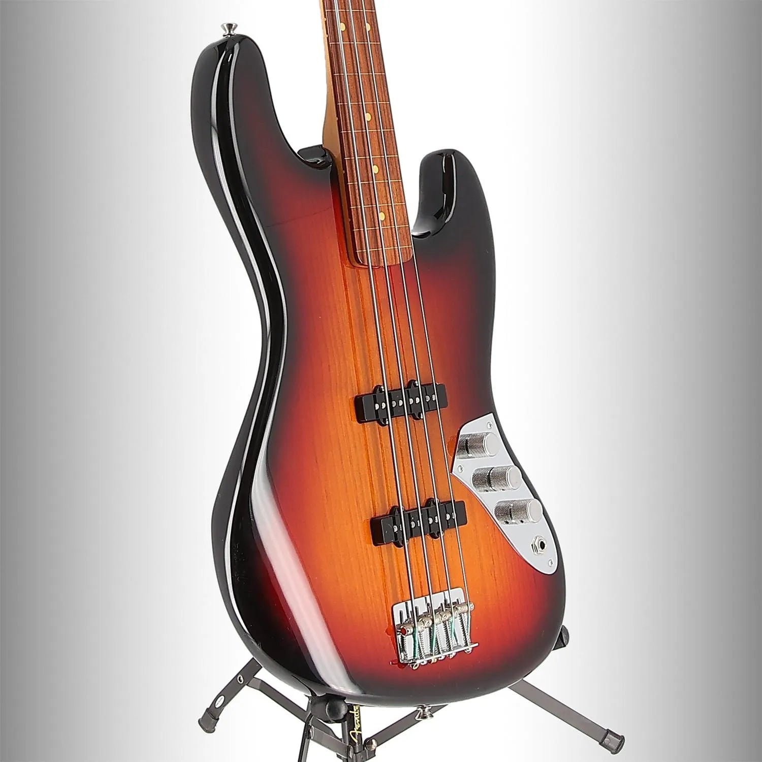 Jaco Pastorius Jazz Bass, Fretless, Pau Ferro Fingerboard, 3-Color Sunburst (RC1) (03569)