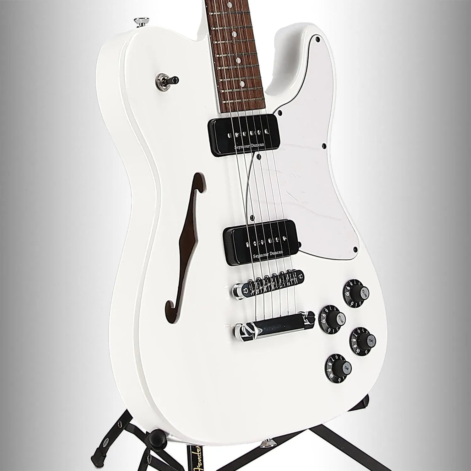 Jim Adkins JA-90 Telecaster Thinline, Laurel Fingerboard, White (Z4) (00238)