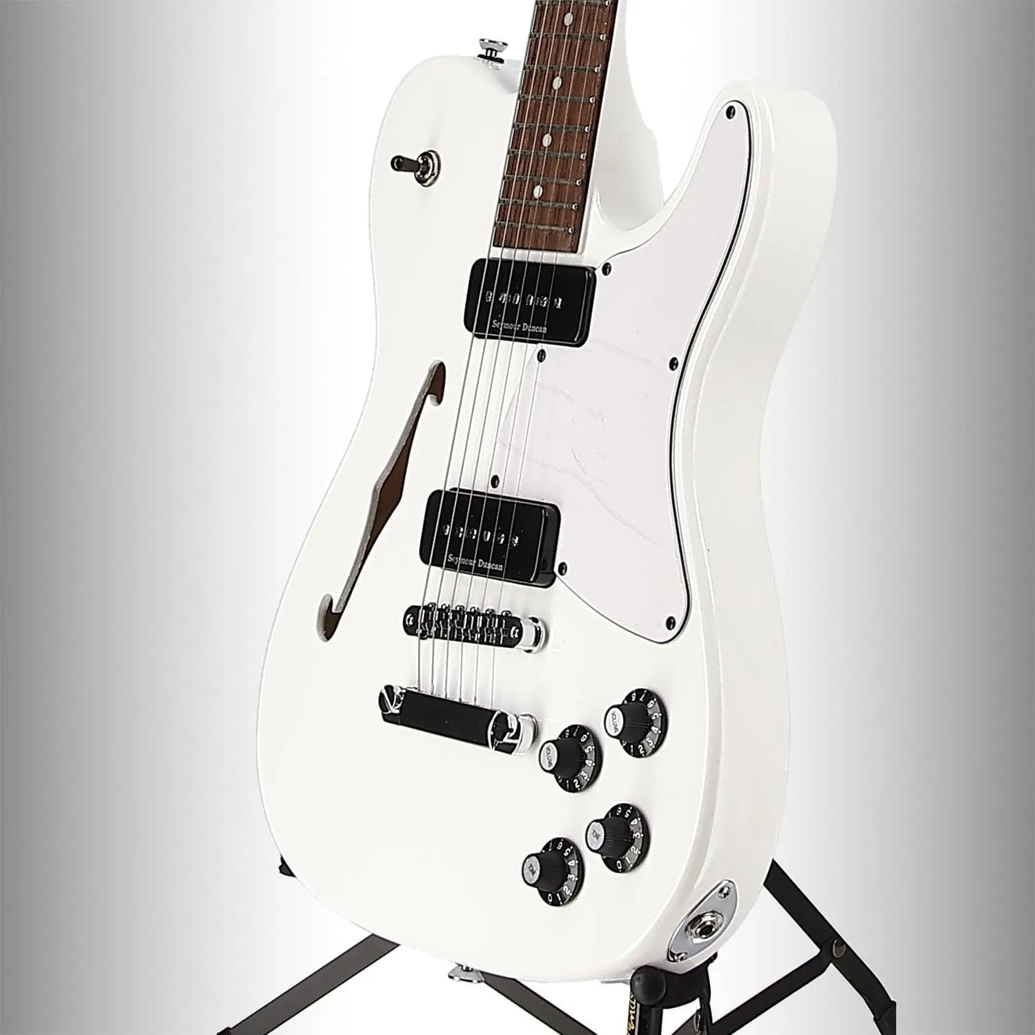 Jim Adkins JA-90 Telecaster Thinline, Laurel Fingerboard, White (Z4) (00238)