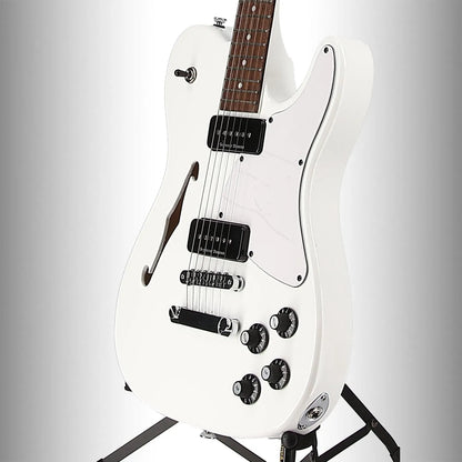 Jim Adkins JA-90 Telecaster Thinline, Laurel Fingerboard, White (Z4) (00238)