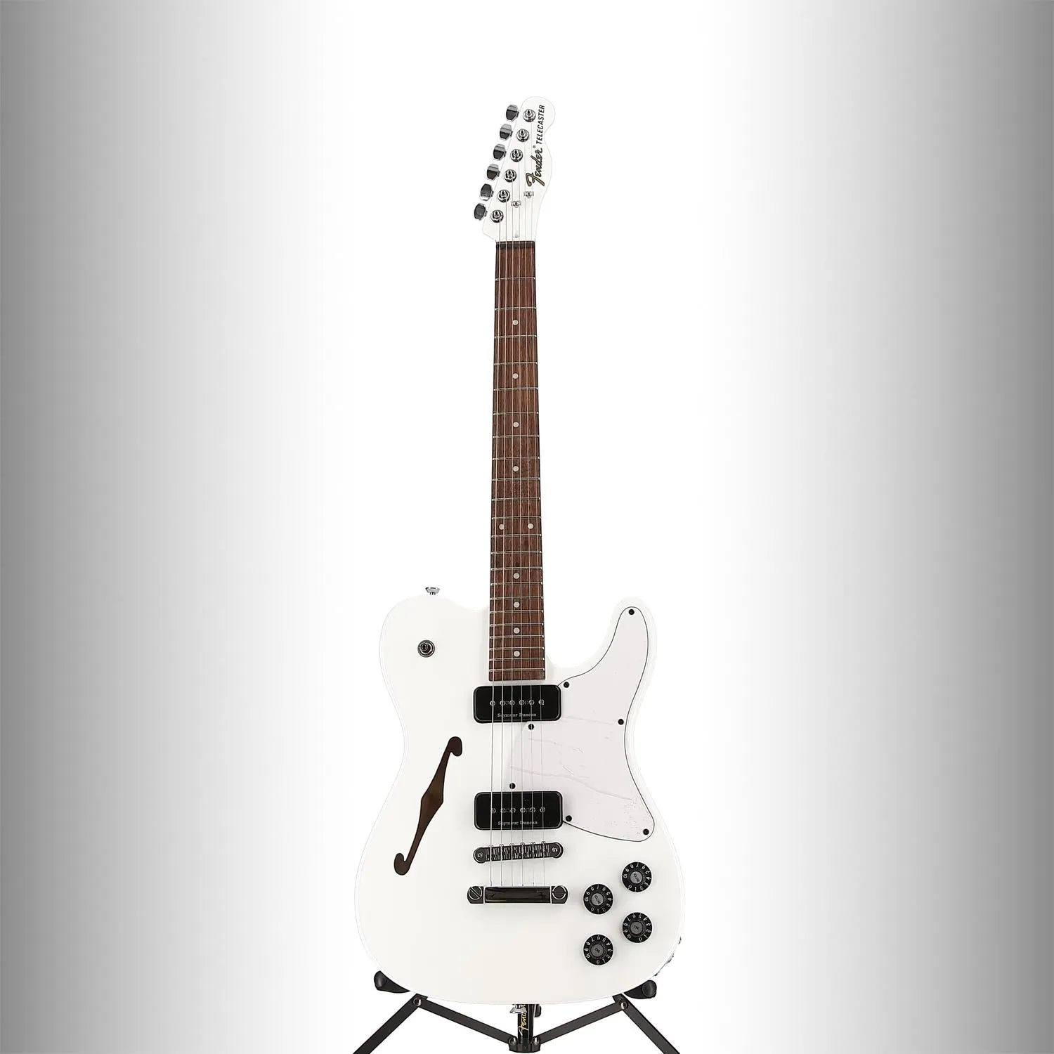 Jim Adkins JA-90 Telecaster Thinline, Laurel Fingerboard, White (Z4) (00238)
