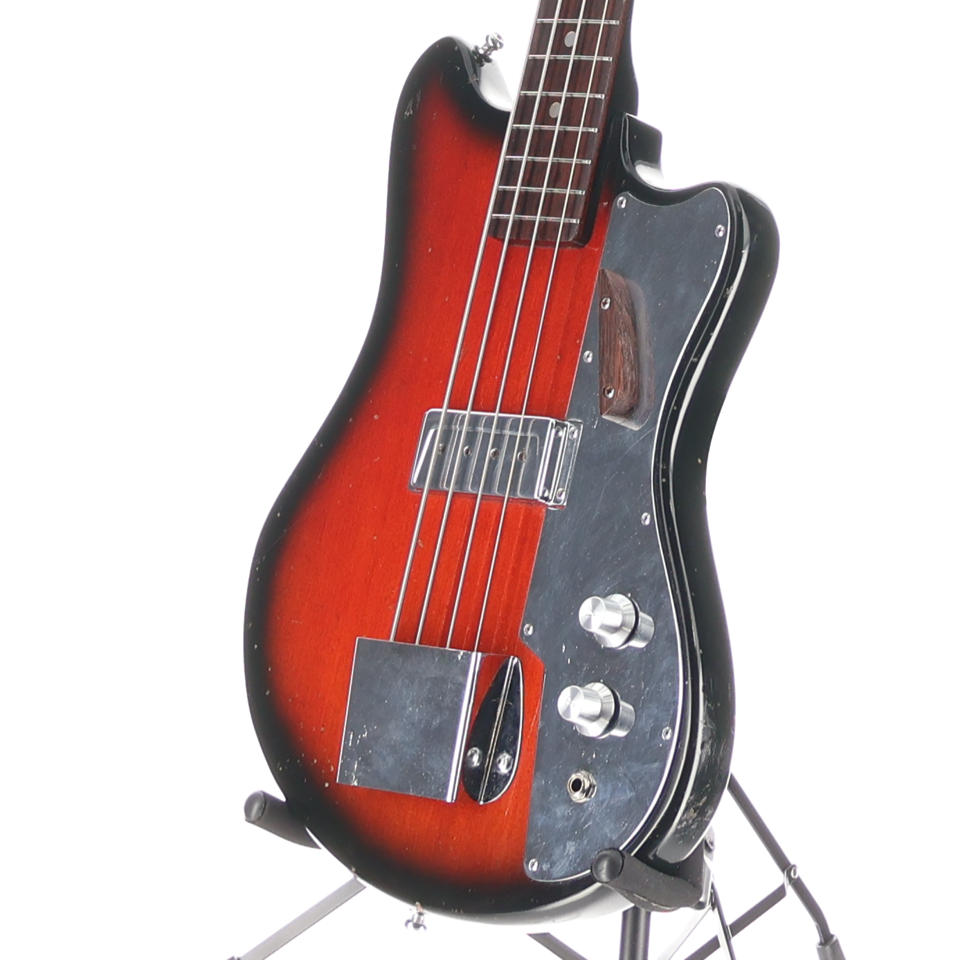 Kingston Short Scale Red Burst Electric Bass - 1966 (M1) (52106) (52106)