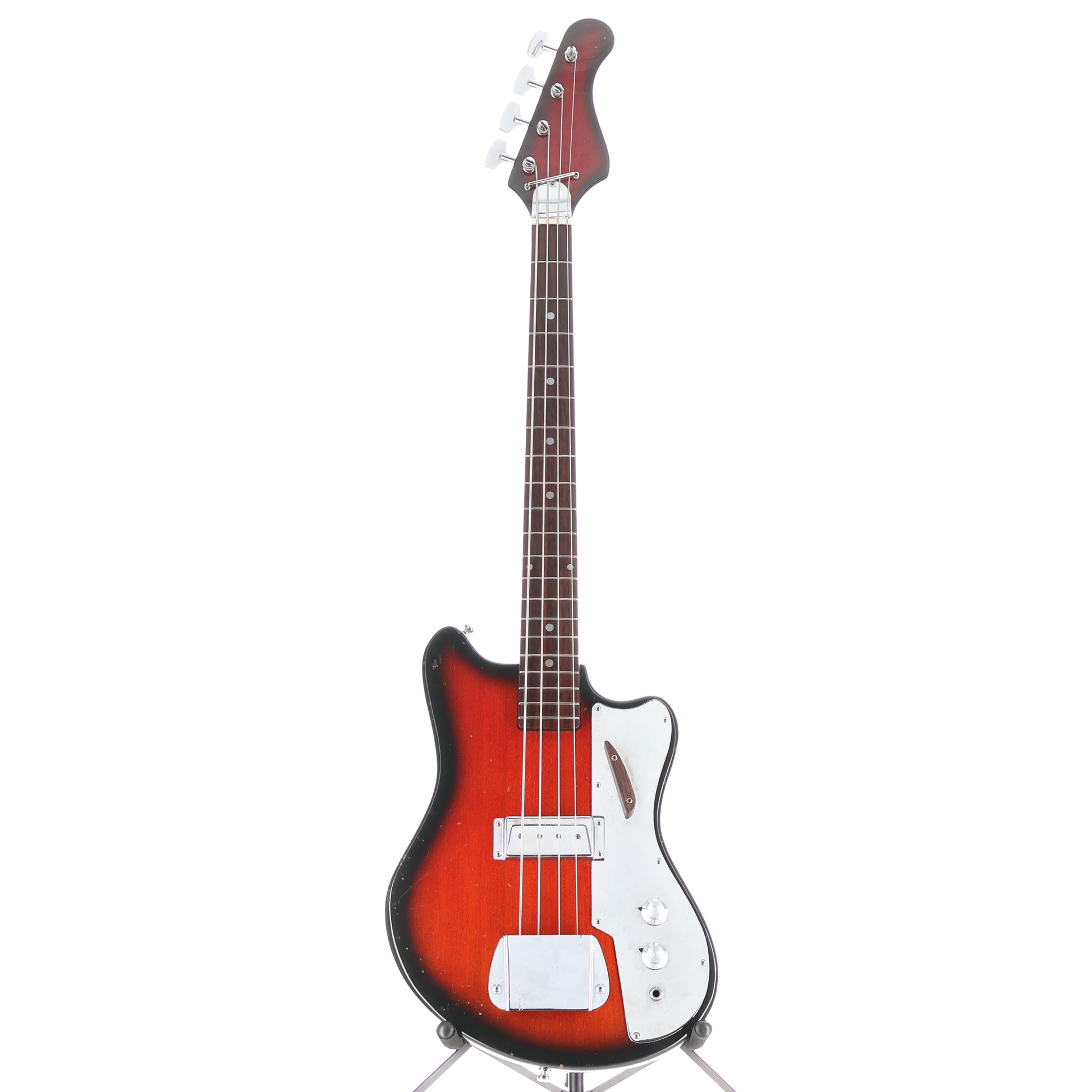 Kingston Short Scale Red Burst Electric Bass - 1966 (M1) (52106) (52106)