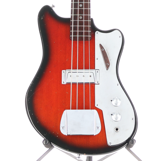 Kingston Short Scale Red Burst Electric Bass - 1966 (M1) (52106) (52106)