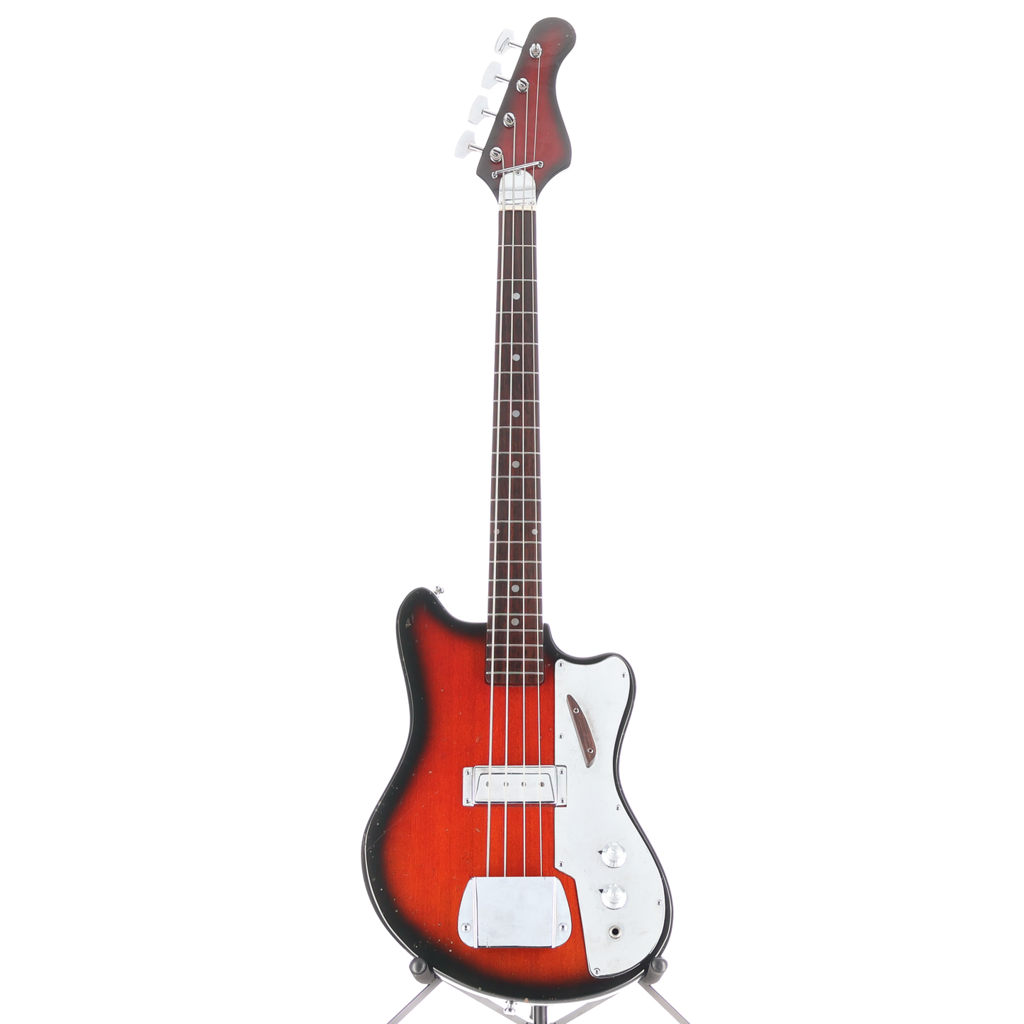 Kingston Short Scale Red Burst Electric Bass - 1966, Plays Great (M1) (52106) (52106)