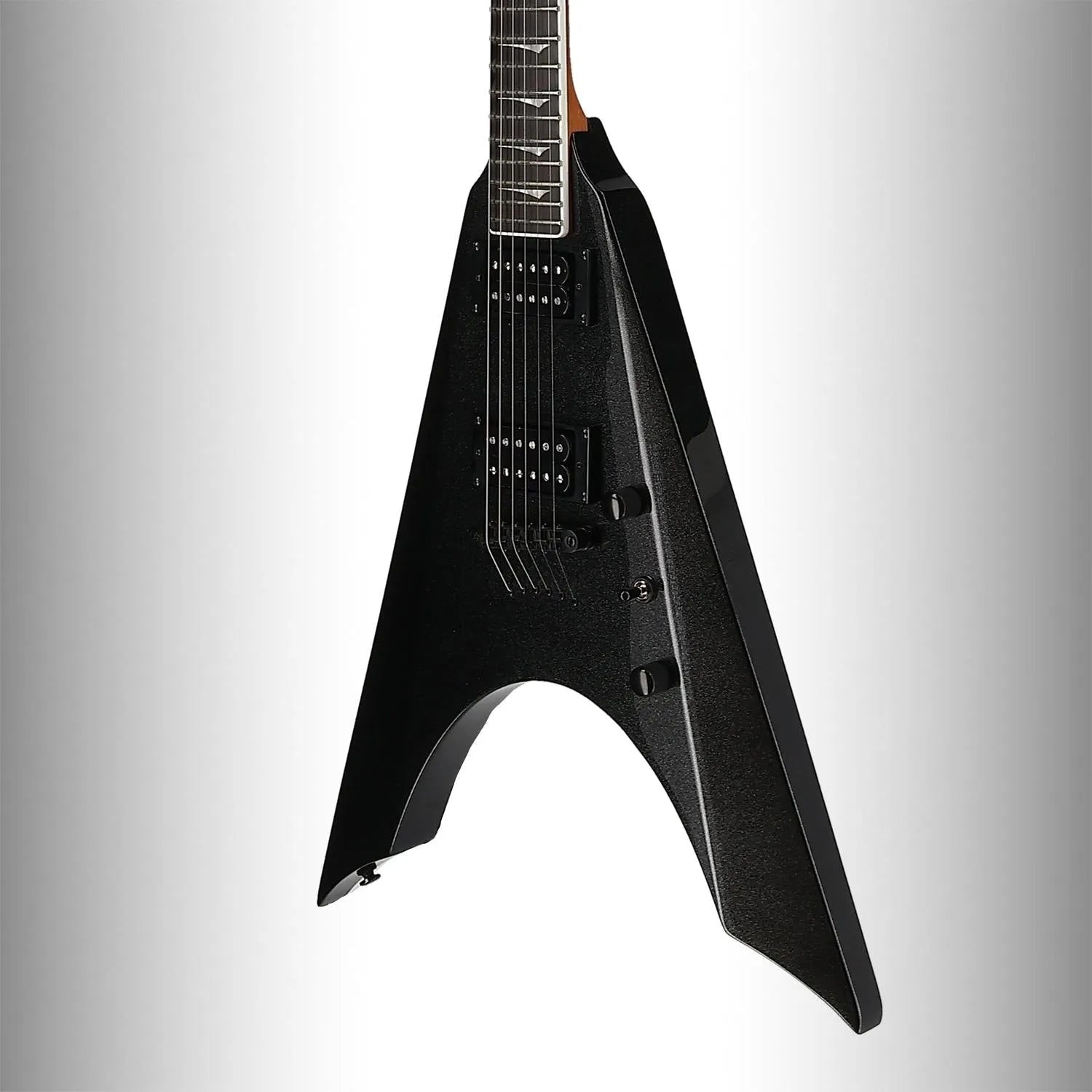 Kramer Nite-V Plus (String-through) - Jet Black Metallic (L9) (99012)