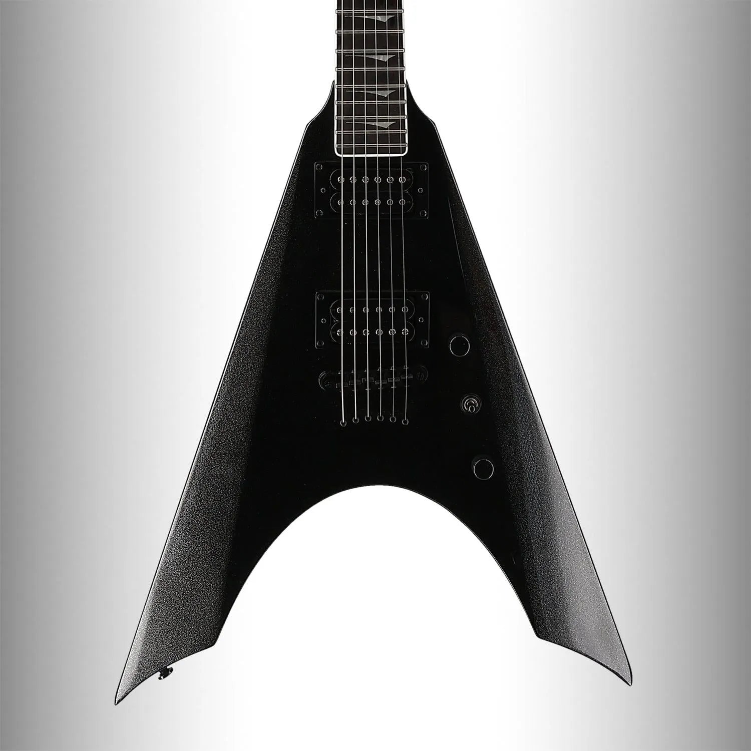 Kramer Nite-V Plus (String-through) - Jet Black Metallic (L9) (99012)