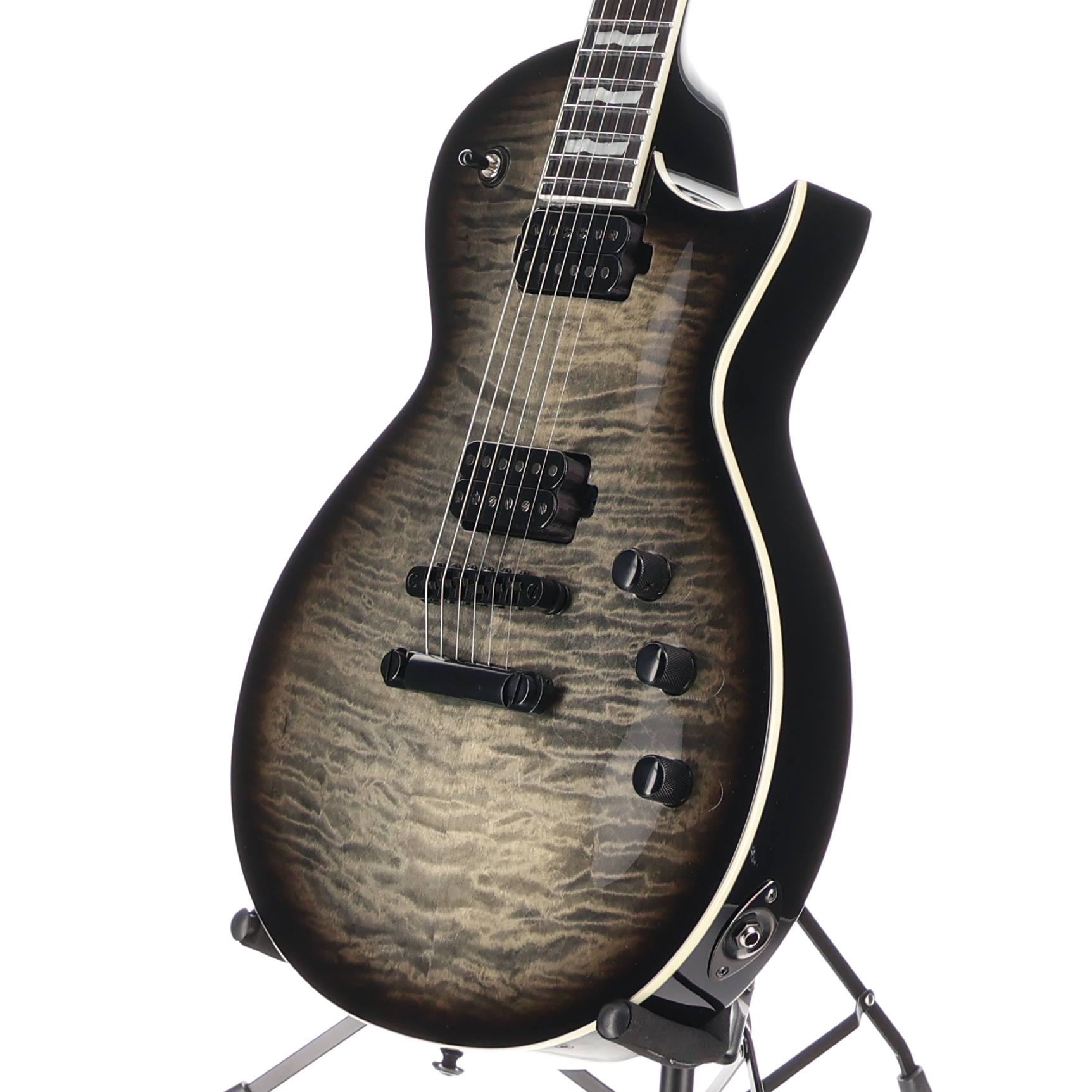 LTD EC-1000T Quilted Maple Electric Guitar - Charcoal Burst (M11) (81101)