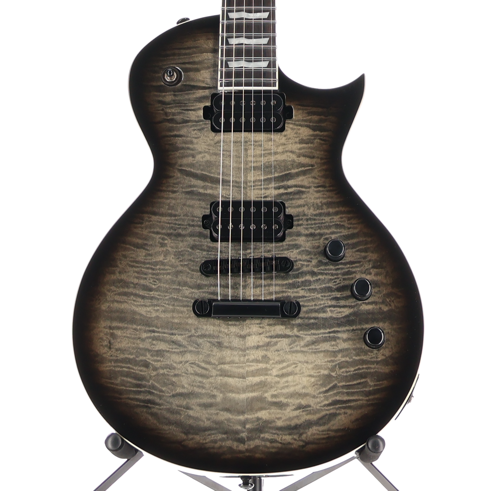 LTD EC-1000T Quilted Maple Electric Guitar - Charcoal Burst (M11) (81101)