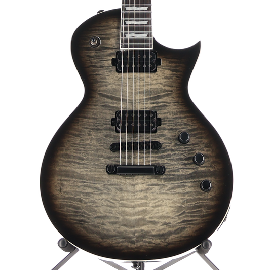 LTD EC-1000T Quilted Maple Electric Guitar - Charcoal Burst (M11) (81101)