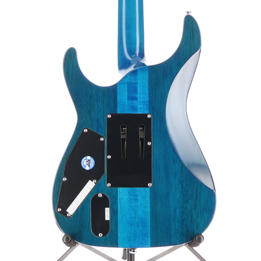 LTD MH-1000 - Quilt Maple Deluxe Electric Guitar Black Ocean (L12) (71982)