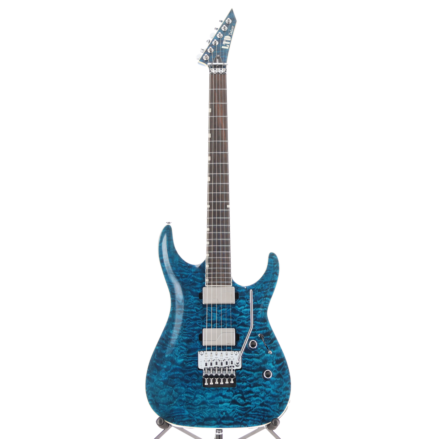 LTD MH-1000 - Quilt Maple Deluxe Electric Guitar Black Ocean (L12) (71982)