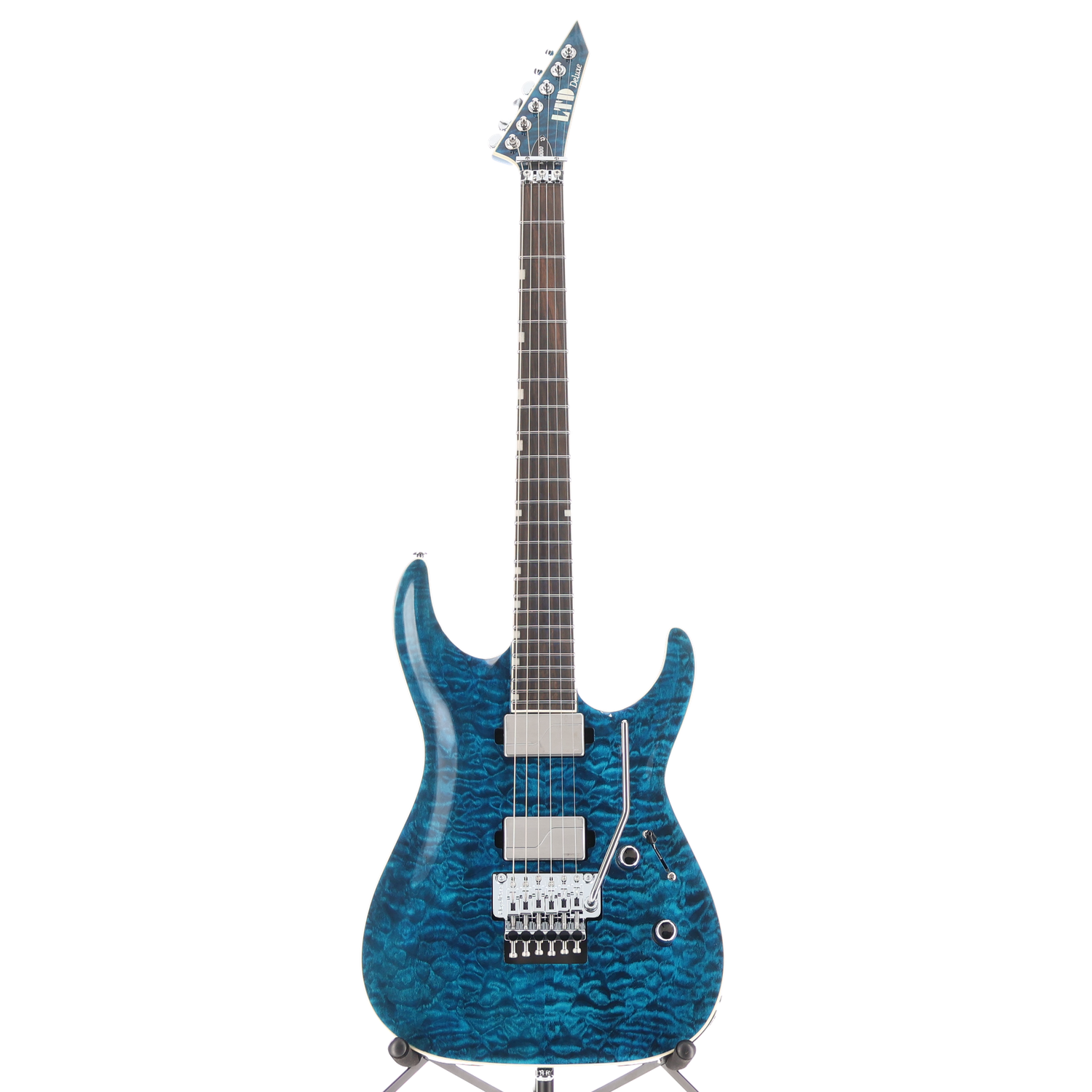 LTD MH-1000 - Quilt Maple Deluxe Electric Guitar Black Ocean (L12) (71982)
