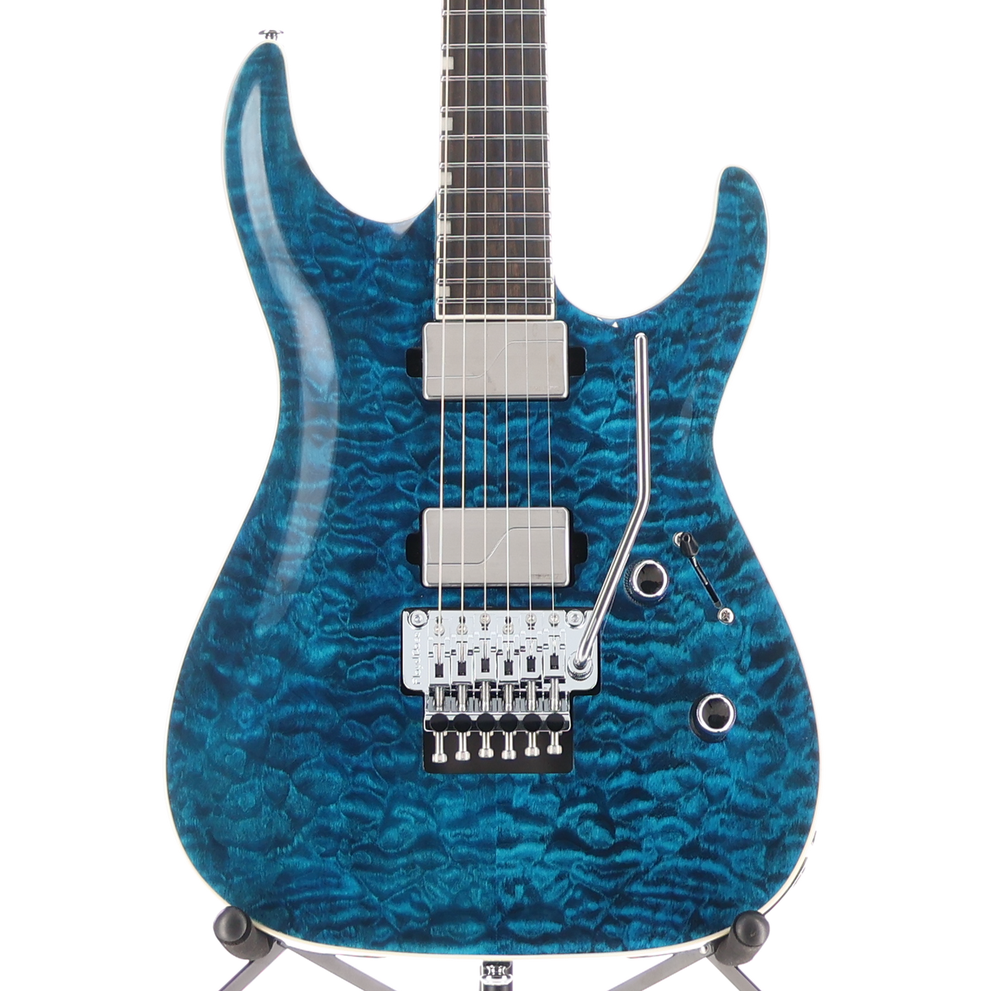 LTD MH-1000 - Quilt Maple Deluxe Electric Guitar Black Ocean (L12) (71982)