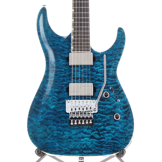 LTD MH-1000 - Quilt Maple Deluxe Electric Guitar Black Ocean (L12) (71982)