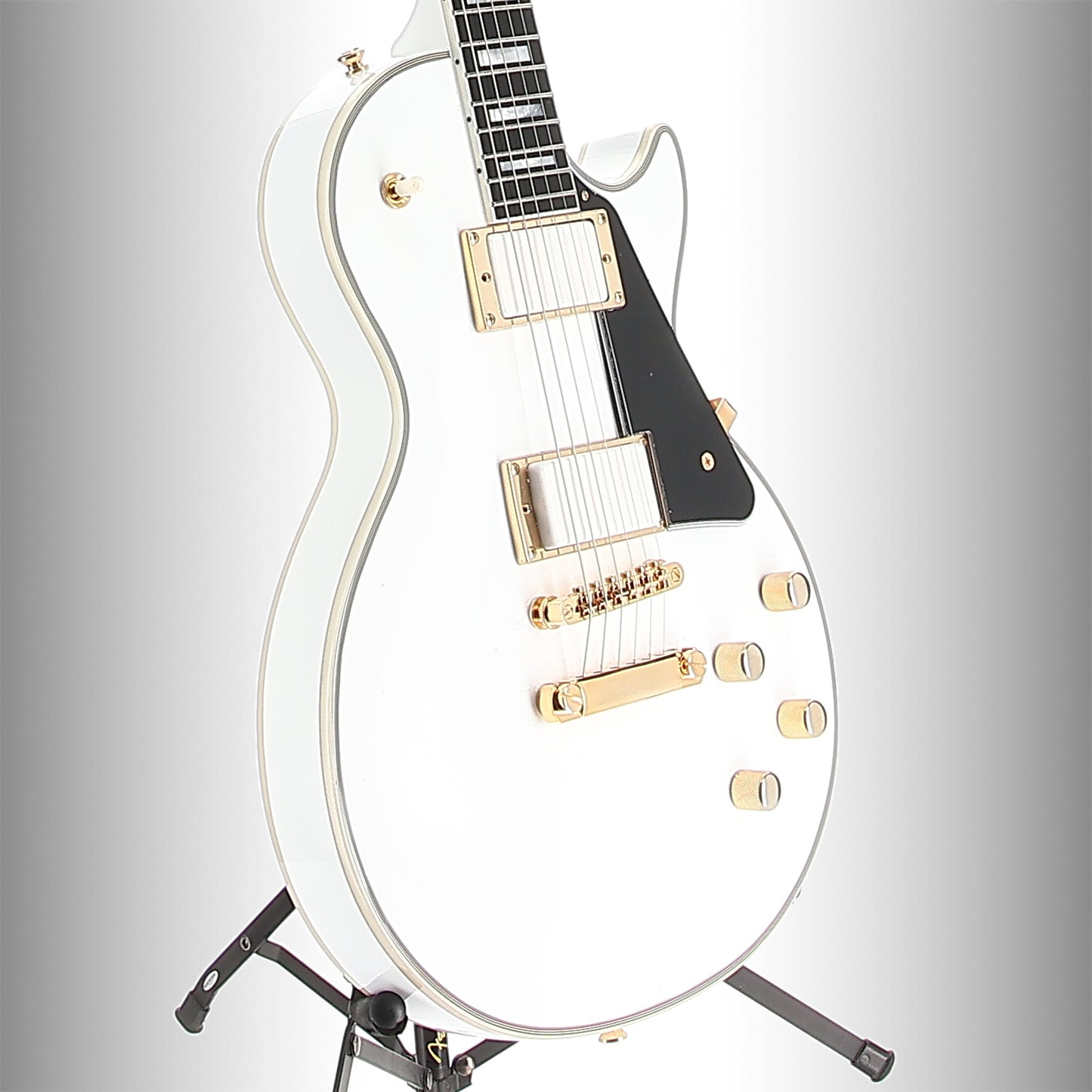Les Paul Custom Inspired by Gibson Alpine White with Seymour Duncan Vintage P90 Bridge Pickup Mod (SR) (99053)