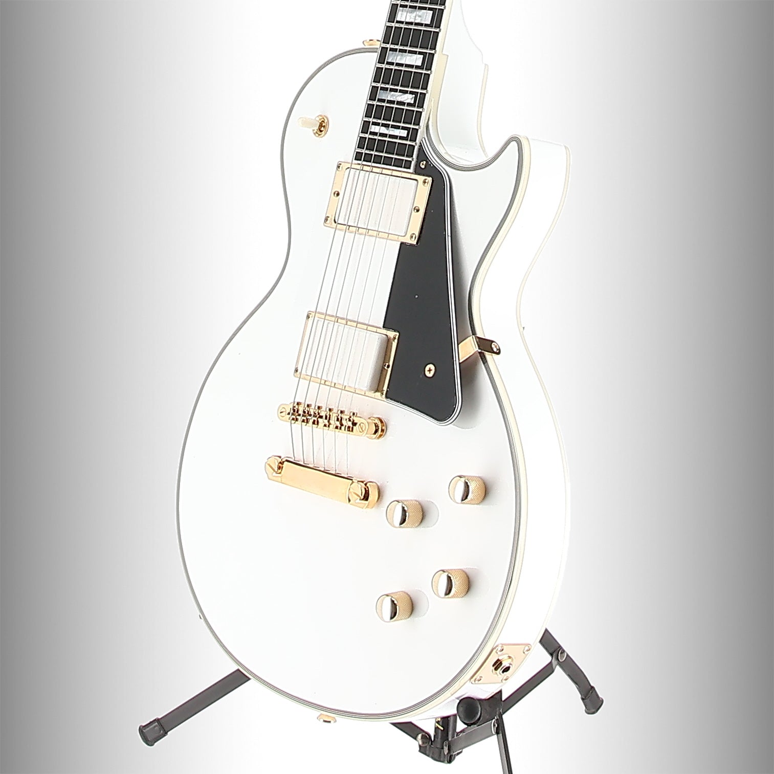 Les Paul Custom Inspired by Gibson Alpine White with Seymour Duncan Vintage P90 Bridge Pickup Mod (SR) (99053)