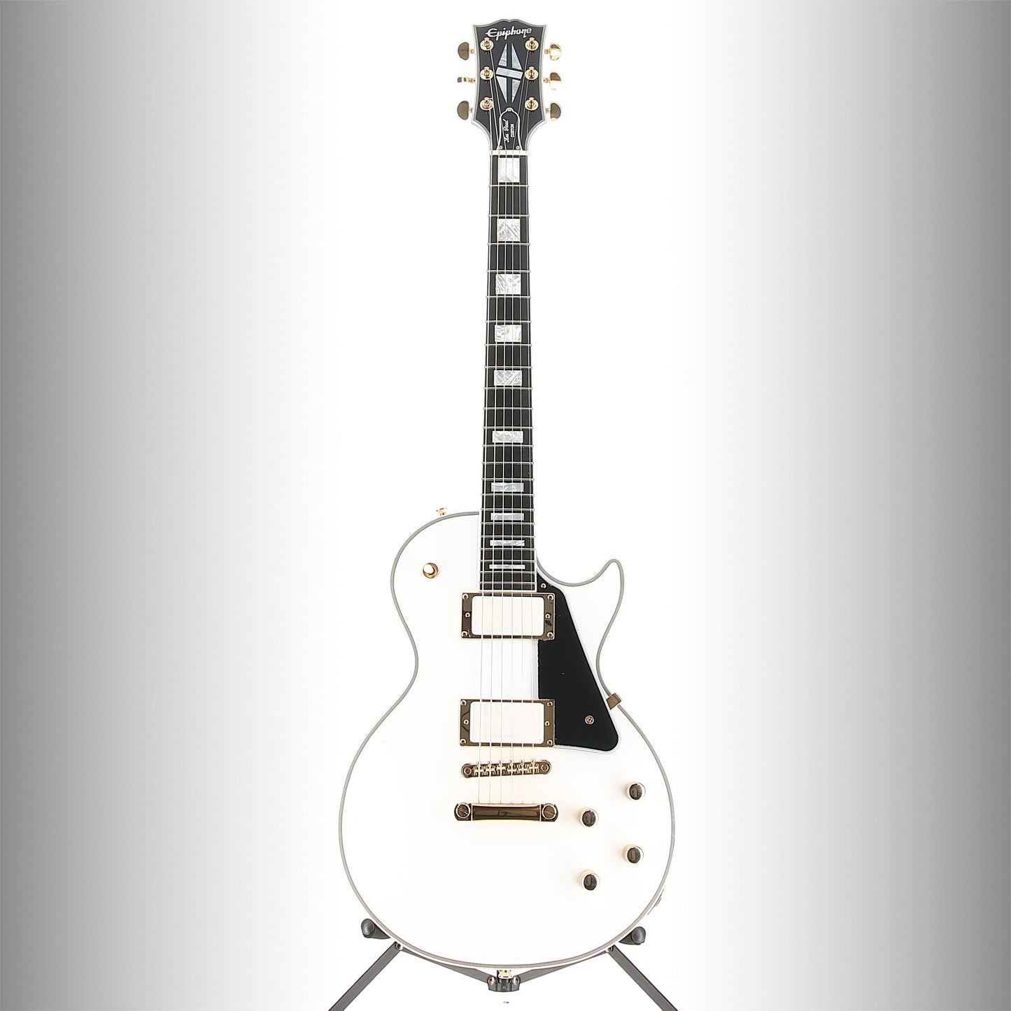 Les Paul Custom Inspired by Gibson Alpine White with Seymour Duncan Vintage P90 Bridge Pickup Mod (SR) (99053)