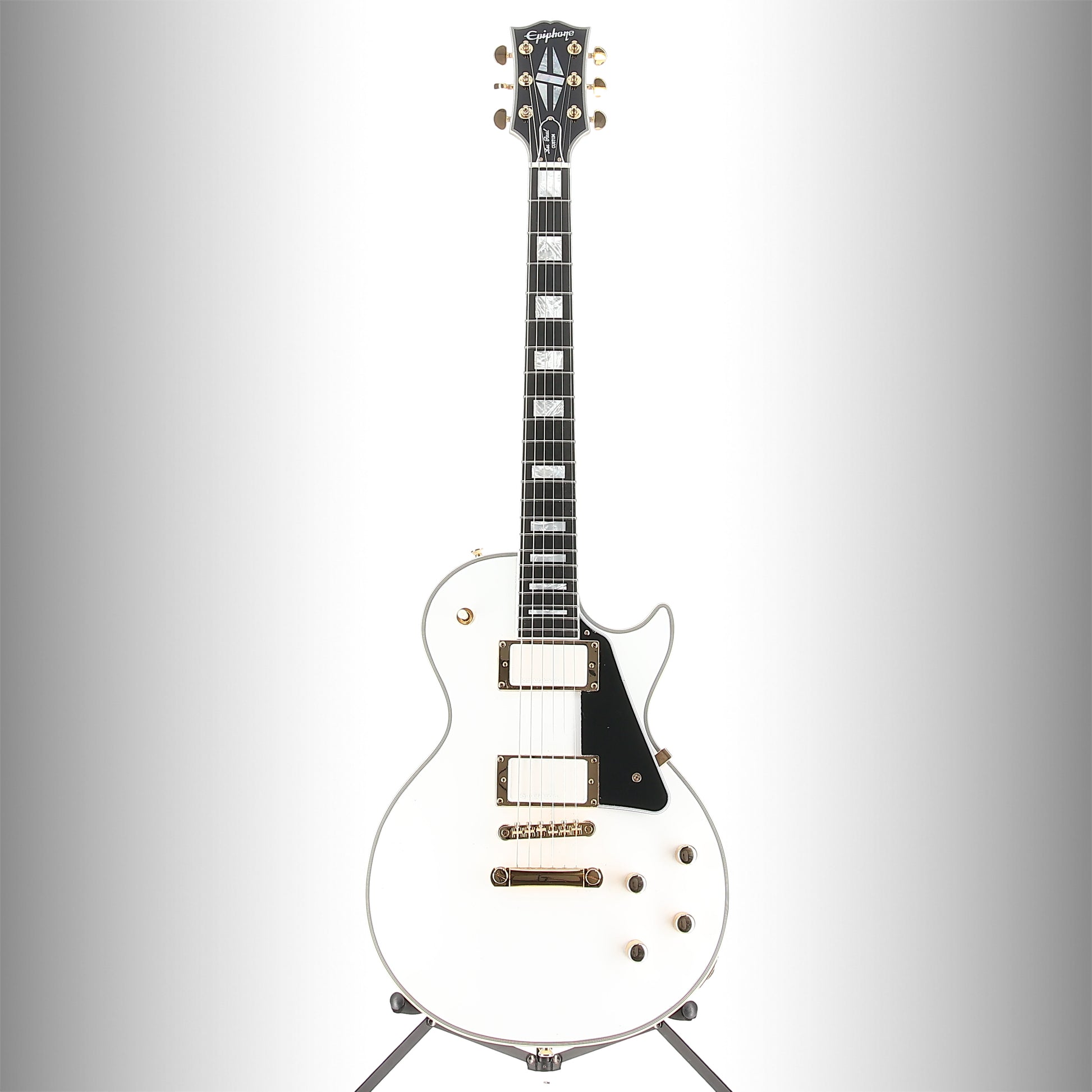 Les Paul Custom Inspired by Gibson Alpine White with Seymour Duncan Vintage P90 Bridge Pickup Mod (SR) (99053)