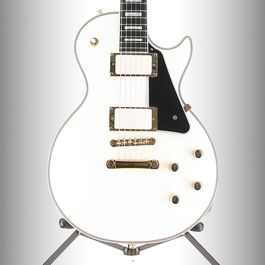 Les Paul Custom Inspired by Gibson Alpine White with Seymour Duncan Vintage P90 Bridge Pickup Mod (SR) (99053)