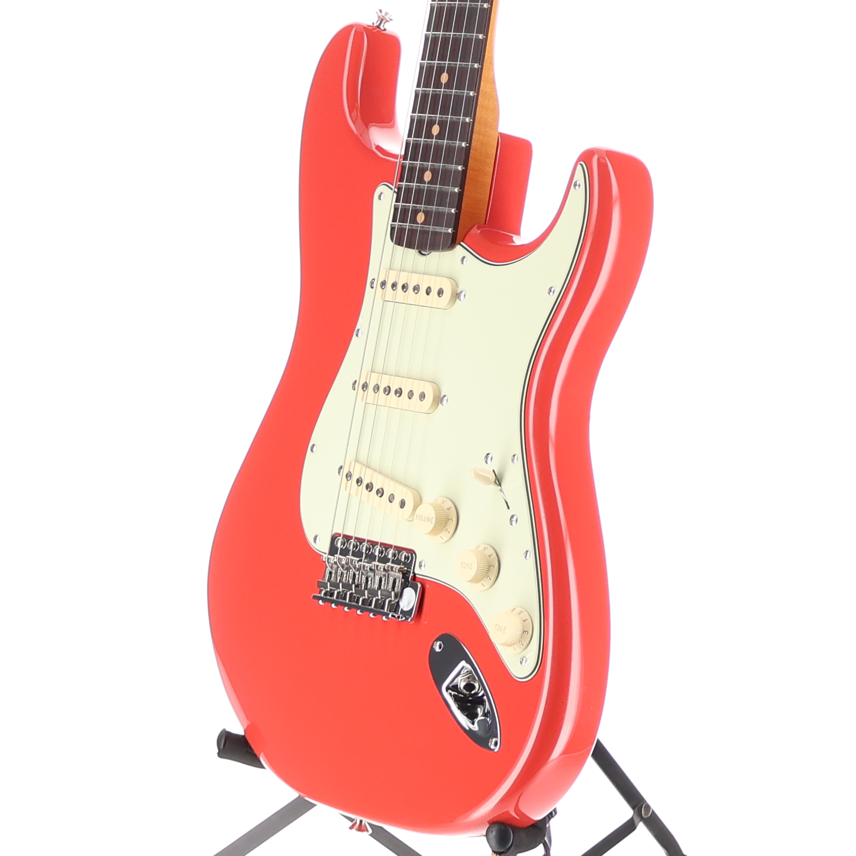 Limited Edition American Vintage II 1961 Stratocaster, 3A Flame Maple Neck - Fiesta Red (RC4) (58036)