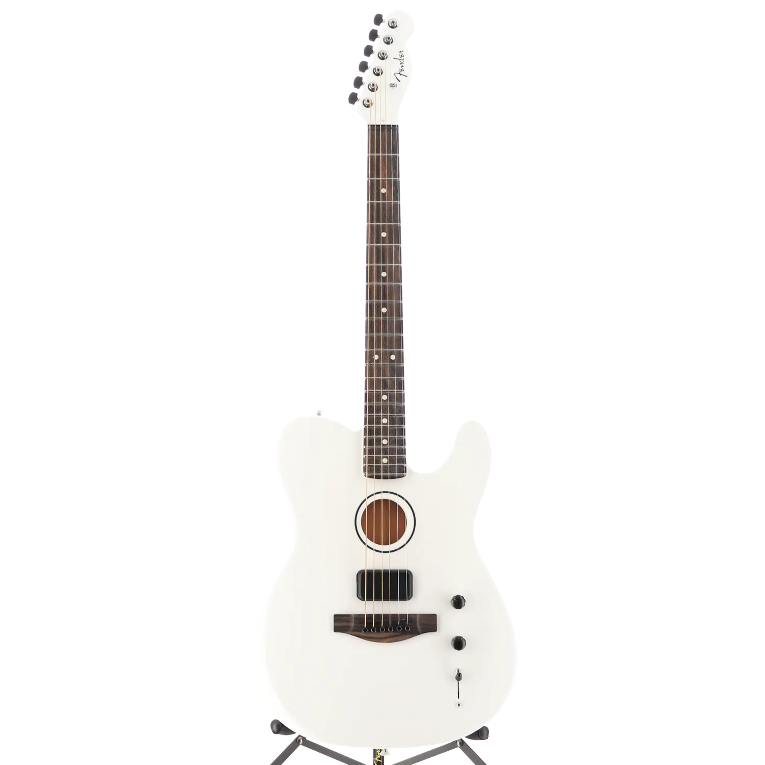 Limited Edition FINNEAS American Acoustasonic Telecaster, Ebony Fingerboard, Satin Arctic White (2588A)