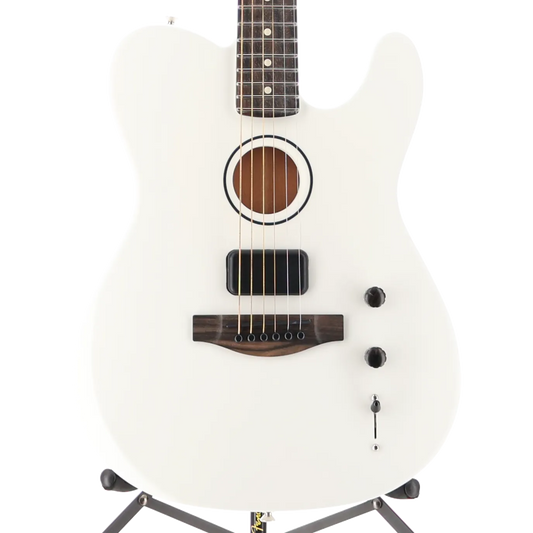Limited Edition FINNEAS American Acoustasonic Telecaster, Ebony Fingerboard, Satin Arctic White (2588A)